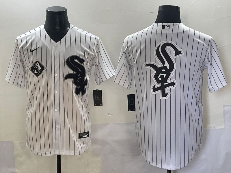 Men 2025 Chicago White Sox Blank White Stripe Game Nike MLB Jersey style 16->chicago white sox->MLB Jersey